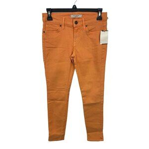Rich & Skinny Coronado Crop Jeans Womens Size 26 Monarch Orange Stretchy